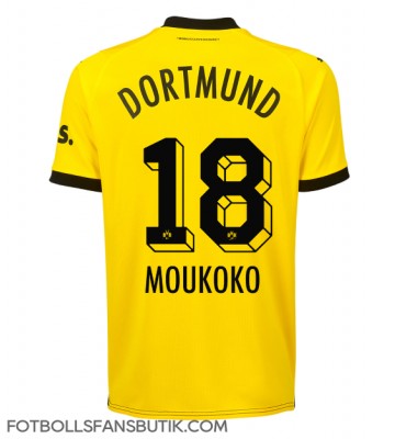 Borussia Dortmund Youssoufa Moukoko #18 Replika Hemmatröja 2023-24 Kortärmad